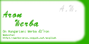 aron werba business card